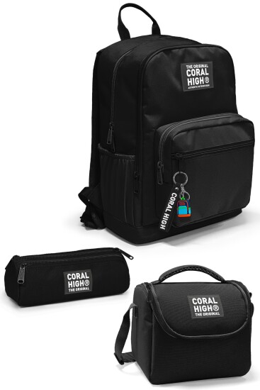 Coral High Siyah 3’lü Okul Çanta Seti SET0133240 - Coral High