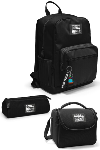 Coral High Siyah 3’lü Okul Çanta Seti SET0133240 - 1