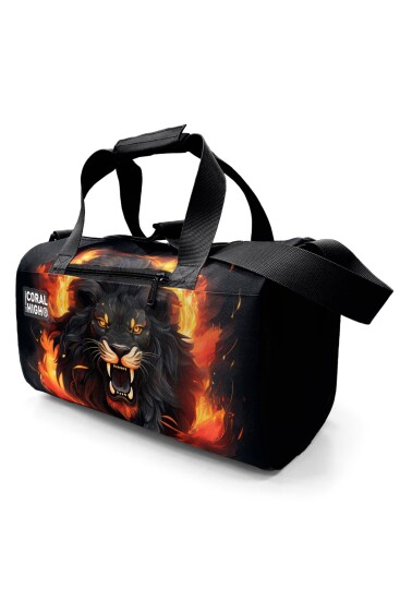 Coral High Siyah Aslan Desenli Spor Çantası 27540 - 3