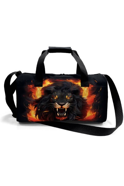 Coral High Siyah Aslan Desenli Spor Çantası 27540 - 4