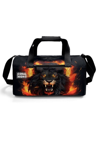 Coral High Siyah Aslan Desenli Spor Çantası 27540 - 2