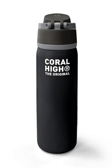 Coral High Siyah Ayıcık Desenli Pipetli ve Direkt İçim Çelik Termos 800 ml 38591 - 6