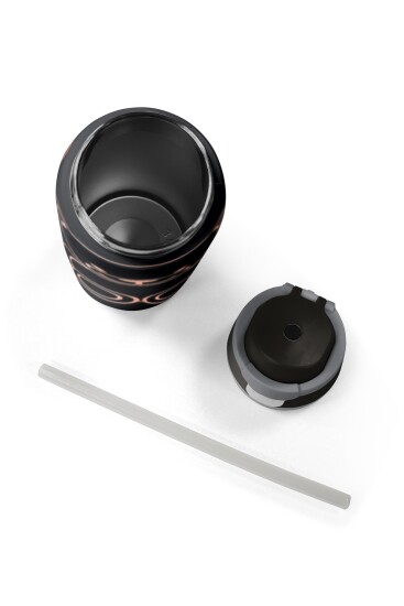 Coral High Siyah Ayıcık Desenli Pipetli ve Direkt İçim Çelik Termos 800 ml 38591 - 8