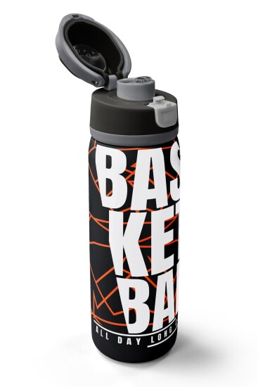 Coral High Siyah Basketbol Desenli Pipetli ve Direkt İçim Çelik Termos 800 ml 38528 - 3