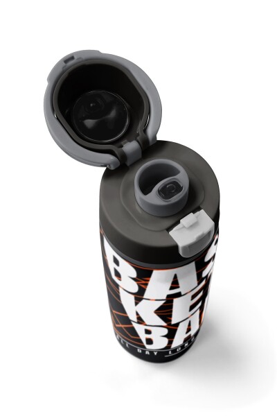 Coral High Siyah Basketbol Desenli Pipetli ve Direkt İçim Çelik Termos 800 ml 38528 - 7