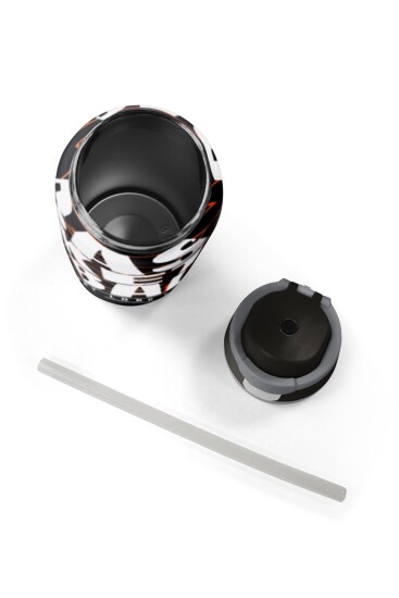 Coral High Siyah Basketbol Desenli Pipetli ve Direkt İçim Çelik Termos 800 ml 38528 - 8