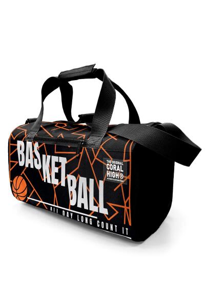 Coral High Siyah Basketbol Desenli Spor Çantası 27536 - 10
