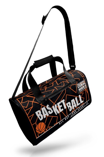 Coral High Siyah Basketbol Desenli Spor Çantası 27536 - 7