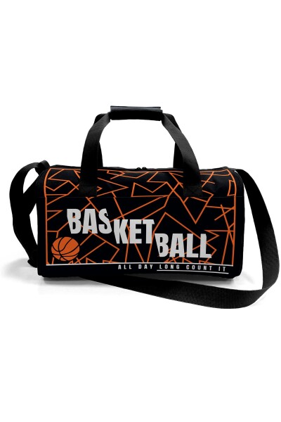 Coral High Siyah Basketbol Desenli Spor Çantası 27536 - 4