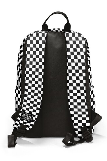 Coral High Siyah Beyaz Dama Desenli 3’lü Okul Çanta Seti SET0123677 - 4