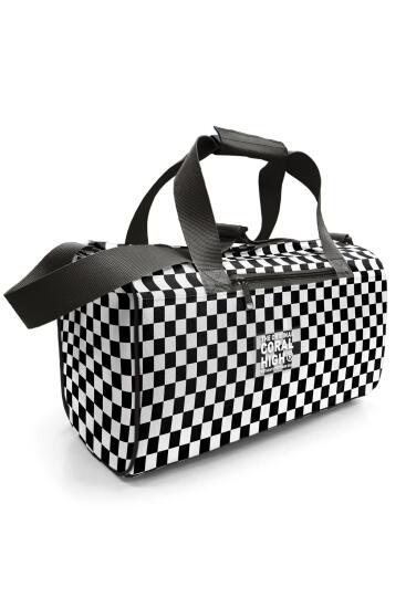 Coral High Siyah Beyaz Dama Desenli Spor Çanta - Coral High