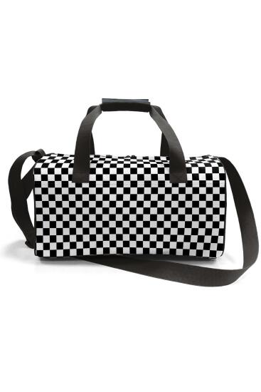 Coral High Siyah Beyaz Dama Desenli Spor Çanta - 3