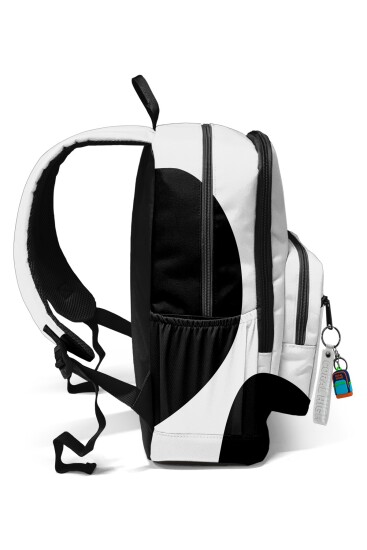 Coral High Siyah Beyaz Desenli Okul Sırt Çantası 23687 - 5