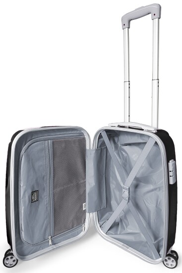 Coral High Siyah Beyaz Kartal Taraftar Desenli Kabin Boy Valiz (50cm) 16564 - 2