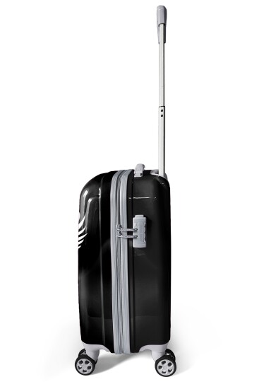 Coral High Siyah Beyaz Kartal Taraftar Desenli Kabin Boy Valiz (50cm) 16564 - 5