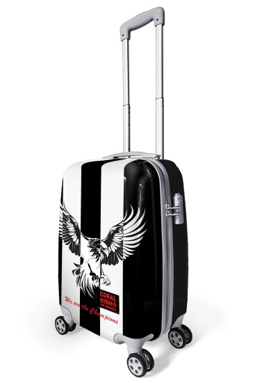 Coral High Siyah Beyaz Kartal Taraftar Desenli Kabin Boy Valiz (50cm) 16564 - 3