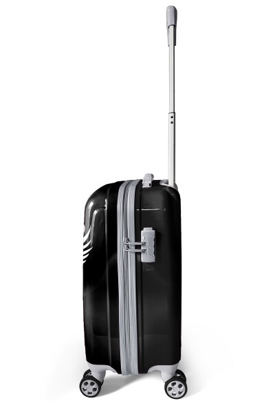 Coral High Siyah Beyaz Kartal Taraftar Desenli Kabin Boy Valiz (50cm) 16564 - 5