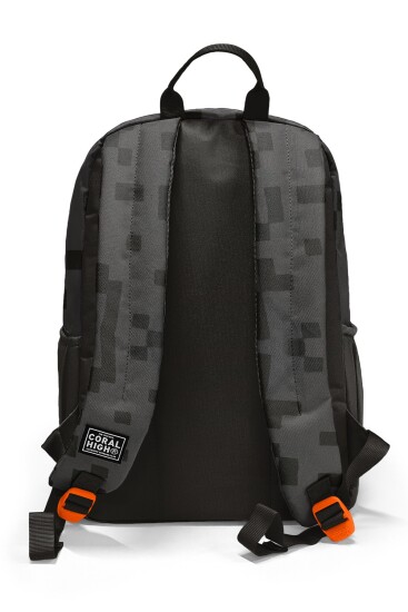 Coral High Siyah Blok Desenli 3’lü Okul Çanta Seti SET0123694 - 4