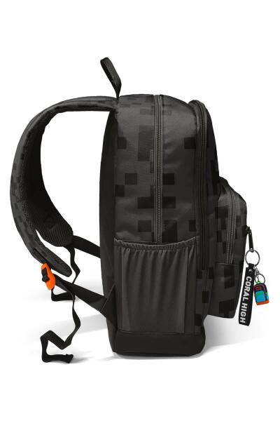 Coral High Siyah Blok Desenli Okul Sırt Çantası 23694 - 5