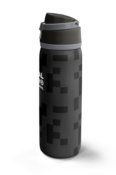 Coral High Siyah Blok Desenli Pipetli ve Direkt İçim Çelik Termos 800 ml 38554 - 5