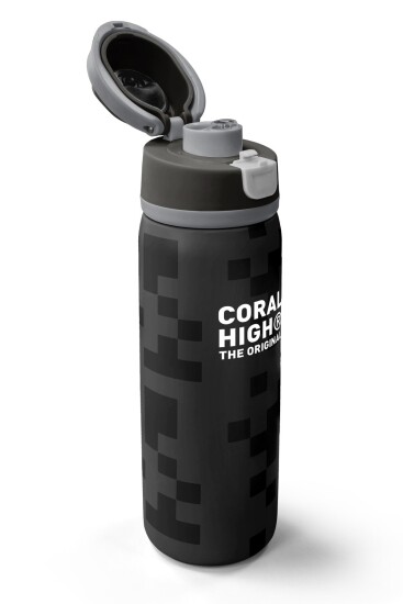 Coral High Siyah Blok Desenli Pipetli ve Direkt İçim Çelik Termos 800 ml 38554 - 3