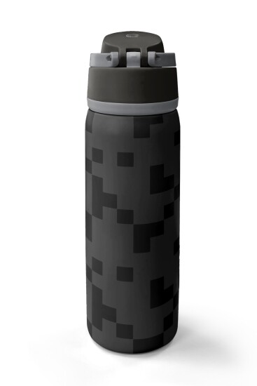 Coral High Siyah Blok Desenli Pipetli ve Direkt İçim Çelik Termos 800 ml 38554 - 6