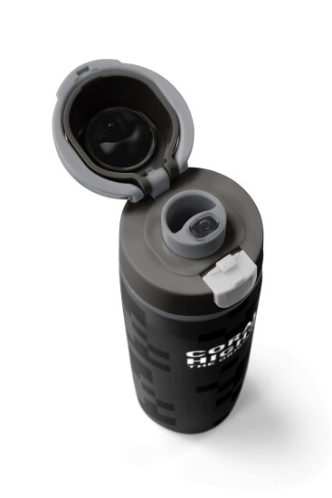 Coral High Siyah Blok Desenli Pipetli ve Direkt İçim Çelik Termos 800 ml 38554 - 7
