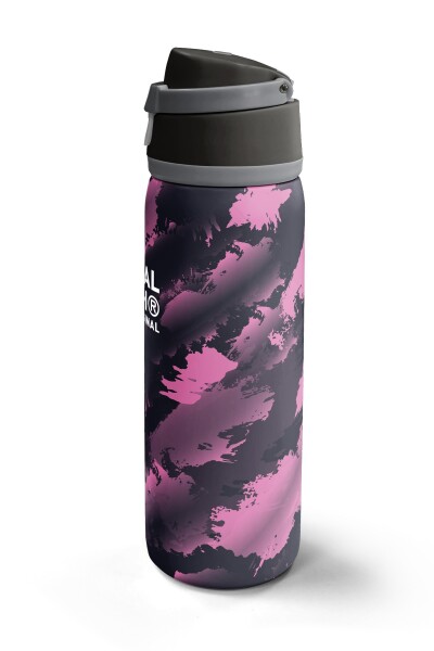 Coral High Siyah Desenli Pipetli ve Direkt İçim Çelik Termos 800 ml 38571 - 5