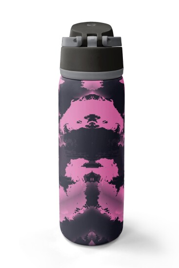 Coral High Siyah Desenli Pipetli ve Direkt İçim Çelik Termos 800 ml 38571 - 6