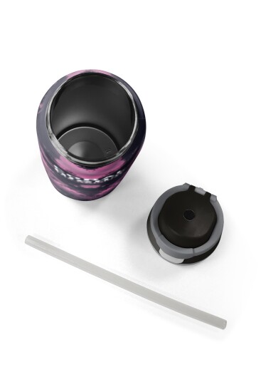 Coral High Siyah Desenli Pipetli ve Direkt İçim Çelik Termos 800 ml 38571 - 8