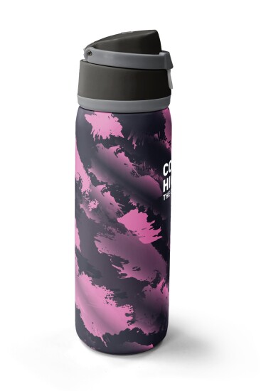 Coral High Siyah Desenli Pipetli ve Direkt İçim Çelik Termos 800 ml 38571 - 4