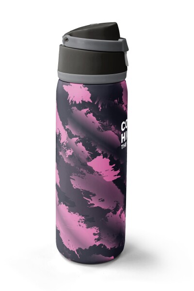 Coral High Siyah Desenli Pipetli ve Direkt İçim Çelik Termos 800 ml 38571 - 4