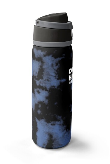 Coral High Siyah Desenli Pipetli ve Direkt İçim Çelik Termos 800 ml 38584 - 4