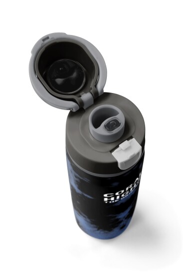 Coral High Siyah Desenli Pipetli ve Direkt İçim Çelik Termos 800 ml 38584 - 7