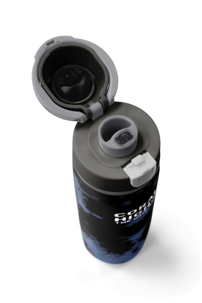 Coral High Siyah Desenli Pipetli ve Direkt İçim Çelik Termos 800 ml 38584 - 7