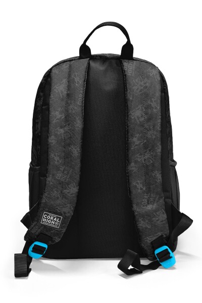 Coral High Siyah Drone Desenli 3’lü Okul Çanta Seti SET0123691 - 4