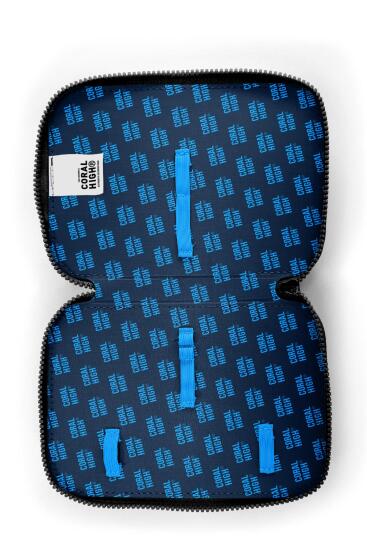 Coral High Siyah Drone Desenli Çift Katlı Kalem Çanta 11158 - 6