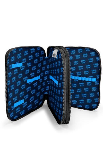 Coral High Siyah Drone Desenli Çift Katlı Kalem Çanta 11158 - 4