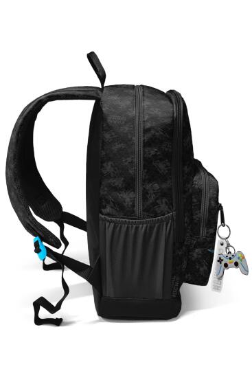 Coral High Siyah Drone Desenli Okul Sırt Çantası 23691 - 5