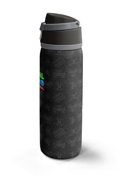 Coral High Siyah Drone Desenli Pipetli ve Direkt İçim Çelik Termos 800 ml 38551 - 5
