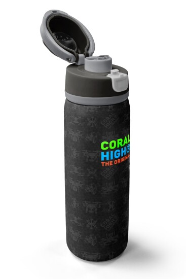 Coral High Siyah Drone Desenli Pipetli ve Direkt İçim Çelik Termos 800 ml 38551 - 3