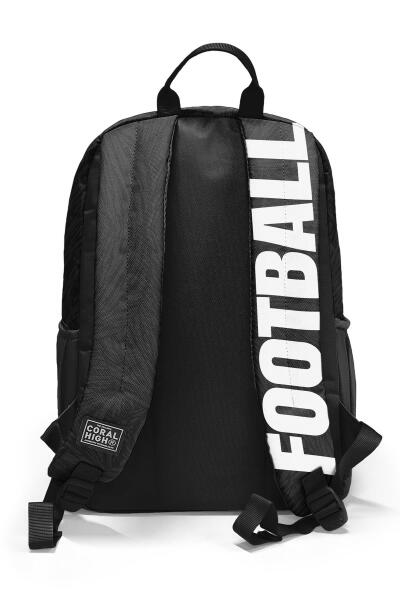 Coral High Siyah Futbol Desenli Okul Sırt Çantası 23698 - 2