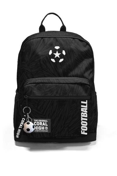 Coral High Siyah Futbol Desenli Okul Sırt Çantası 23698 - 6