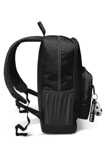 Coral High Siyah Futbol Desenli Okul Sırt Çantası 23698 - 5