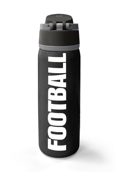 Coral High Siyah Futbol Desenli Pipetli ve Direkt İçim Çelik Termos 800 ml 38558 - 6
