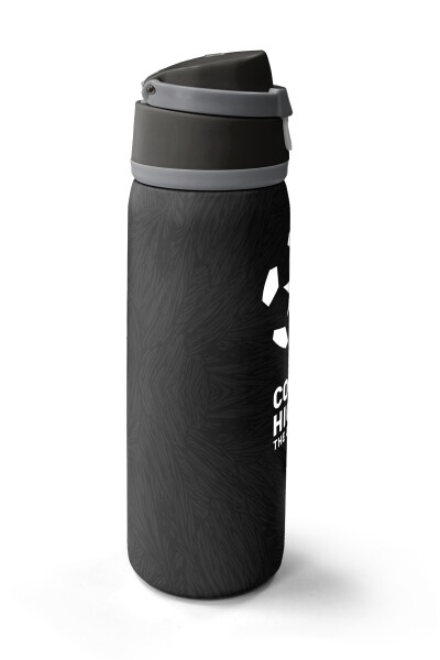 Coral High Siyah Futbol Desenli Pipetli ve Direkt İçim Çelik Termos 800 ml 38558 - 4