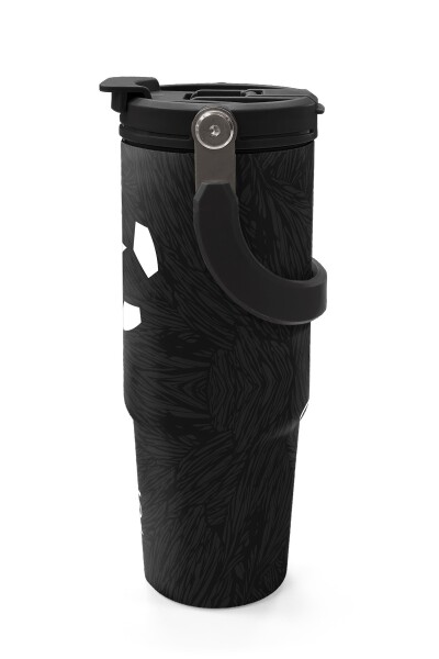 Coral High Siyah Futbol Desenli Pipetli ve Direkt İçim Çelik Termos 900 ml 38722 - 5