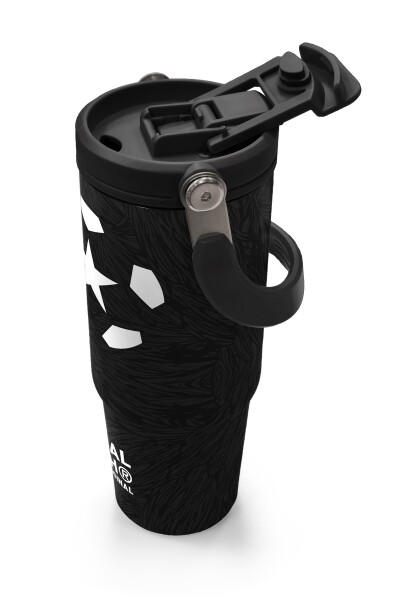 Coral High Siyah Futbol Desenli Pipetli ve Direkt İçim Çelik Termos 900 ml 38722 - 3