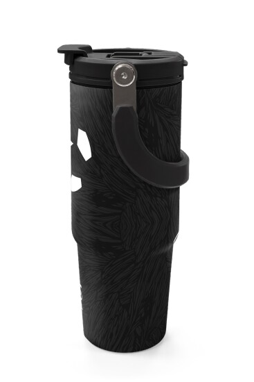 Coral High Siyah Futbol Desenli Pipetli ve Direkt İçim Çelik Termos 900 ml 38722 - 5