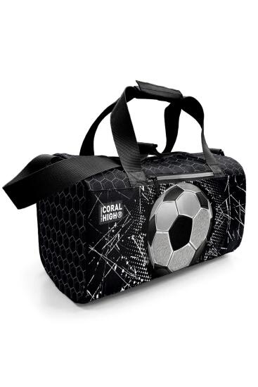 Coral High Siyah Futbol Desenli Spor Çantası 27539 - Coral High